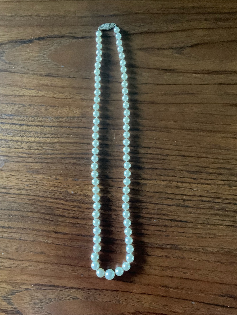Mikimoto Lustrous White Pearl Strand Necklace with authentication